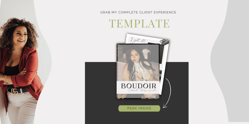 Boudoir client experience Guide Template